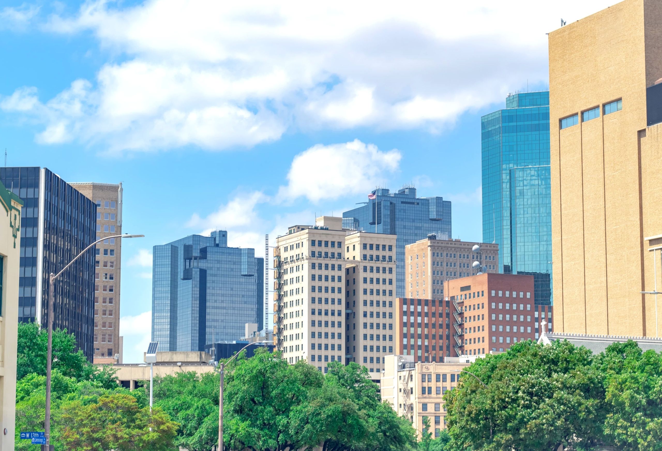 Fort Worth skyline representing local IRS tax relief services