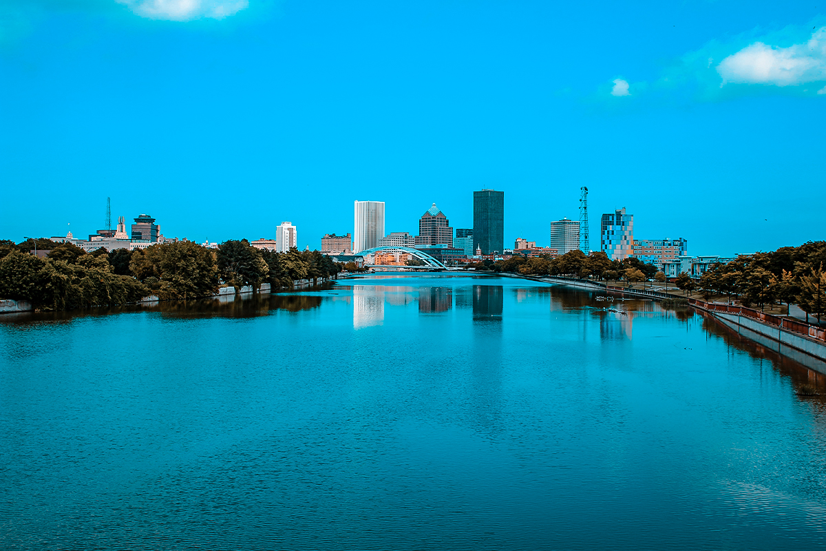 Rochester skyline representing local IRS tax relief services