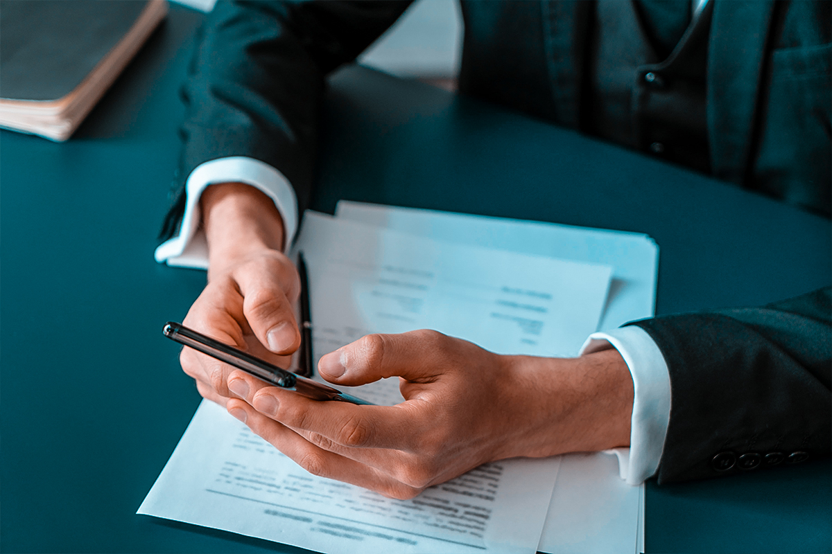 Tax attorney meeting with client in Los Angeles to discuss IRS debt relief