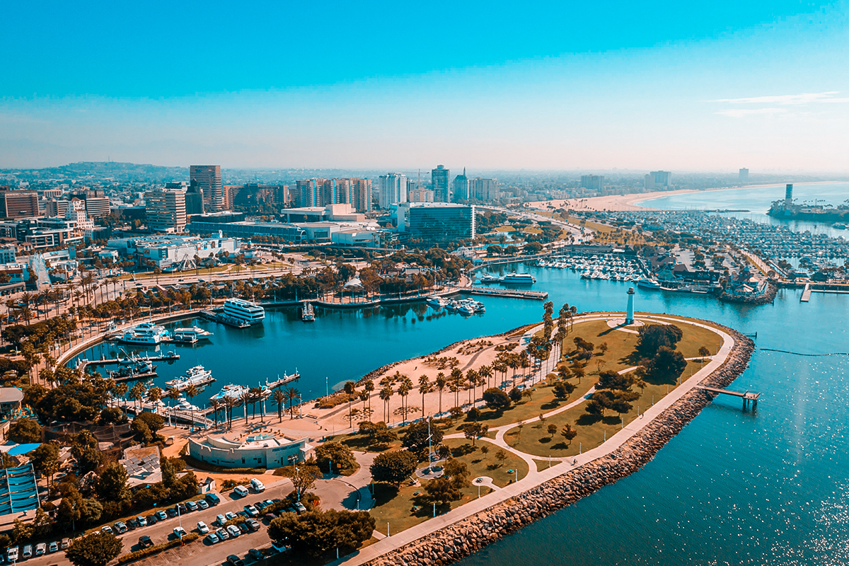 Long Beach skyline representing local IRS tax relief services