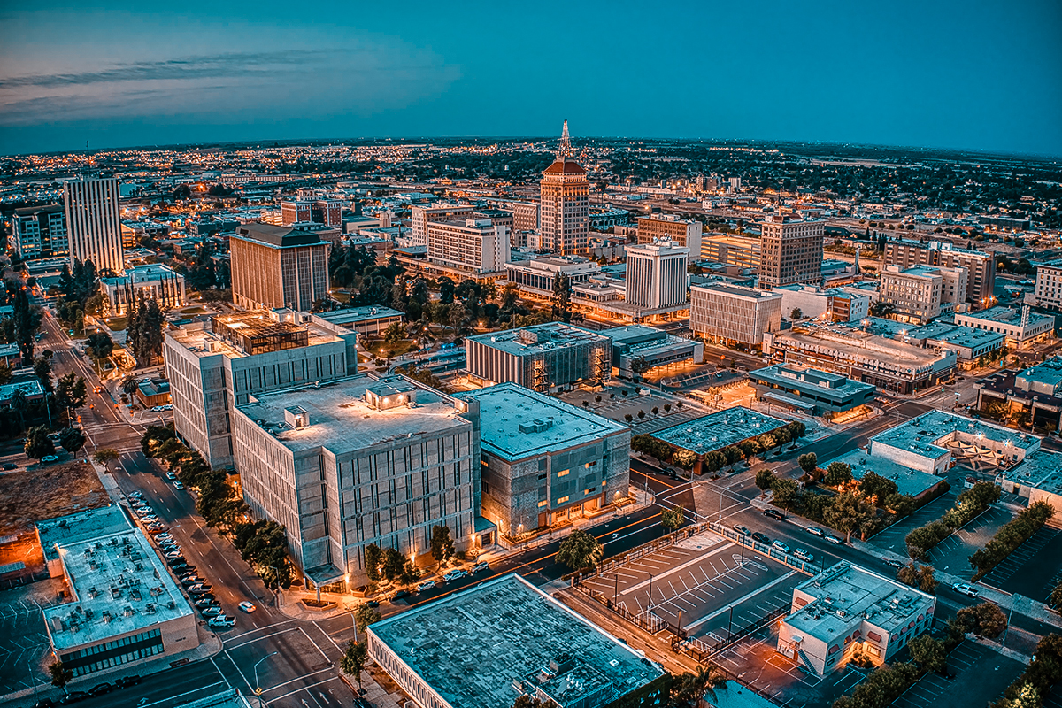 Fresno skyline representing local IRS tax relief services