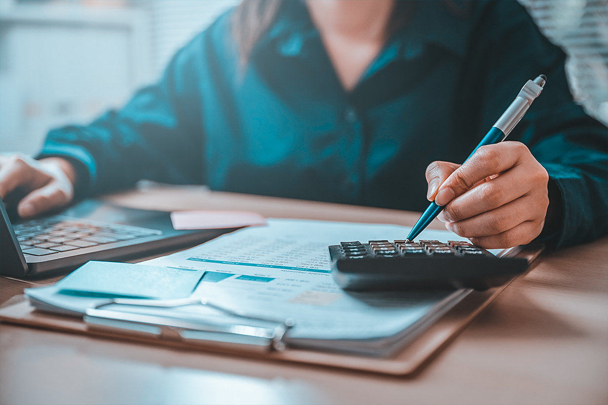 Tax documents and financial paperwork for IRS debt relief