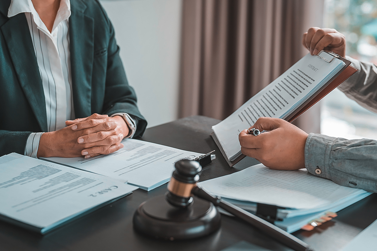 Tax documents and financial paperwork for IRS debt relief